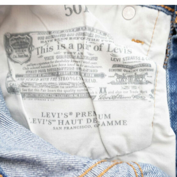 Levi's 501 Original Cropped Ladies Jeans Size 25 W , 26L - Picture 8 of 11